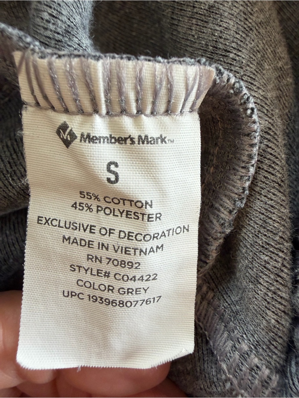 Members Mark Joggers gray size S every day active - Picture 3 of 8
